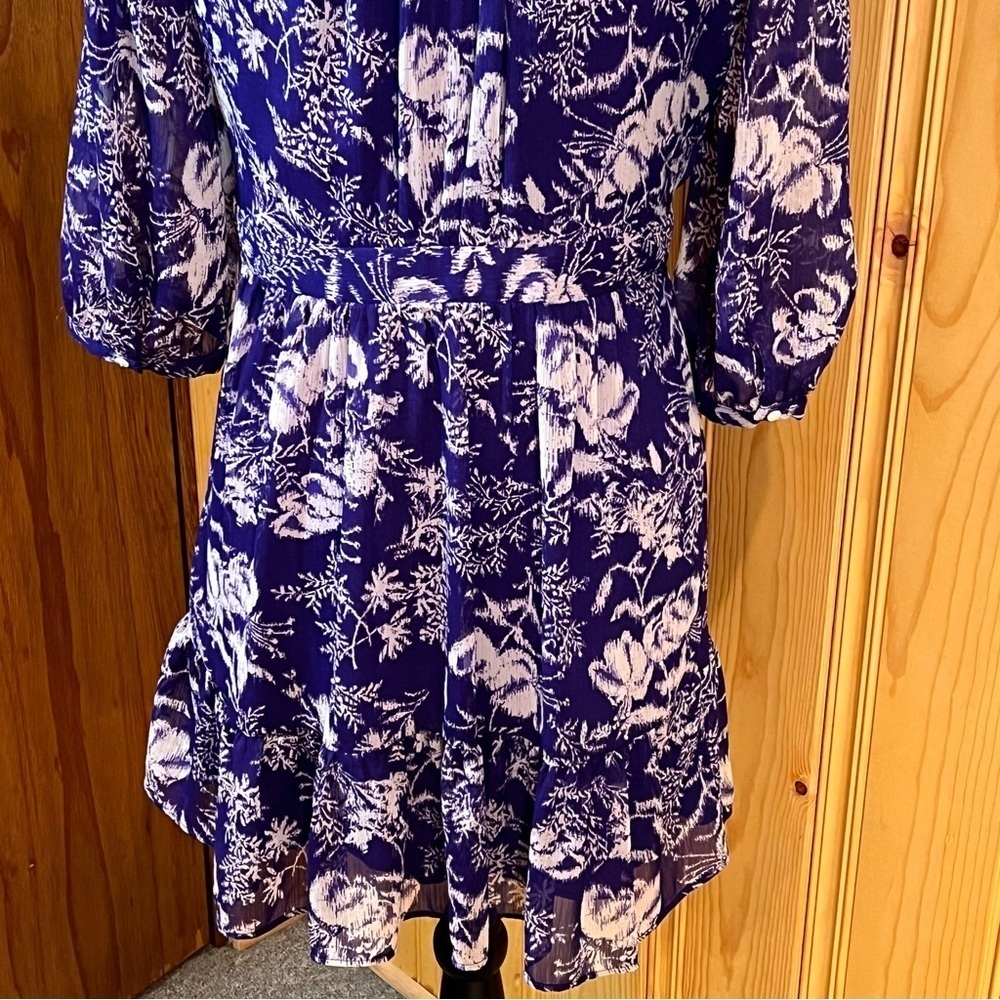 Ba&Sh Ulia Purple Violet Floral Wrap Dress Sz-2 - Picture 6 of 12